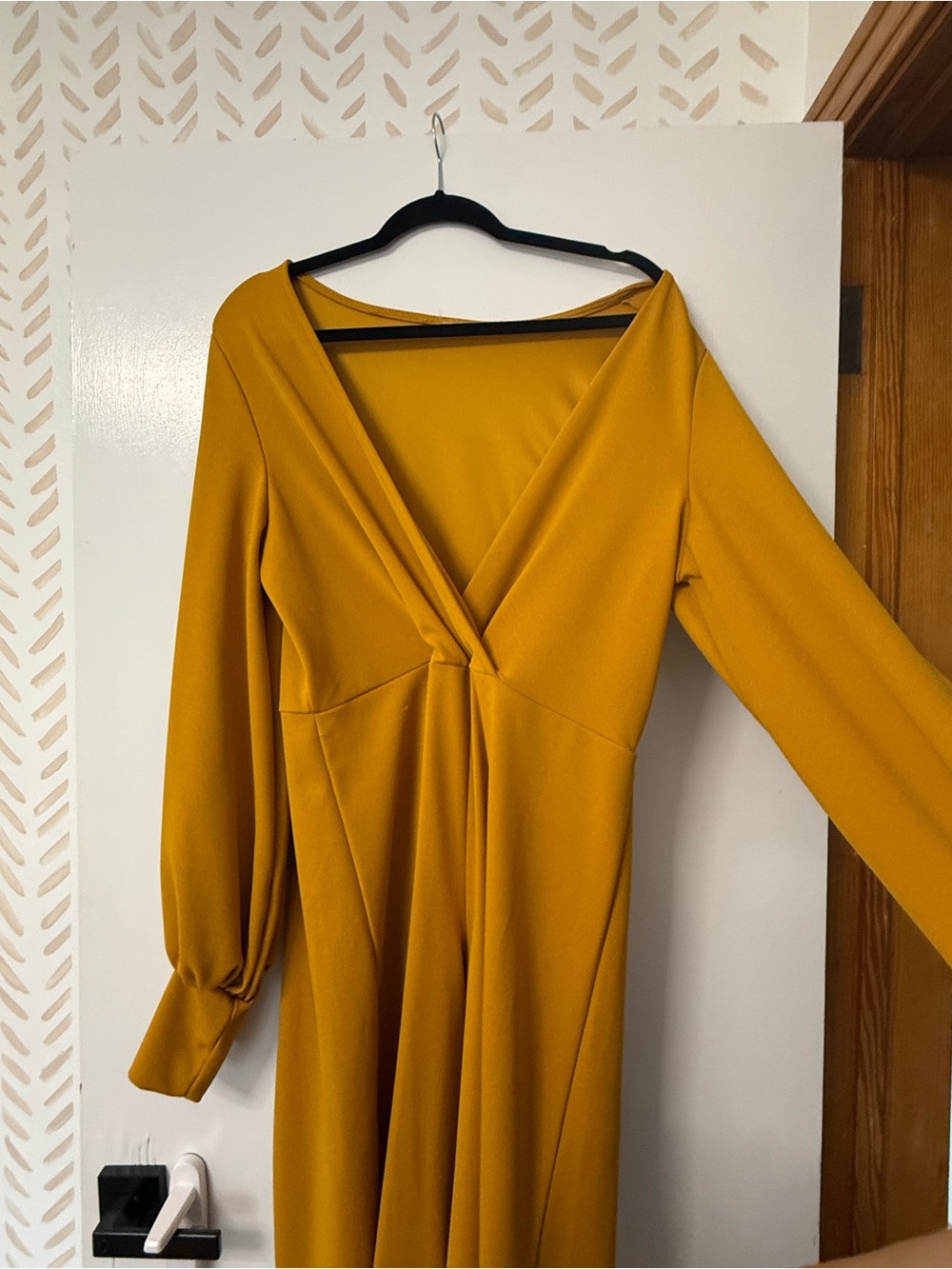 Gold Long sleeve Jumpsuit